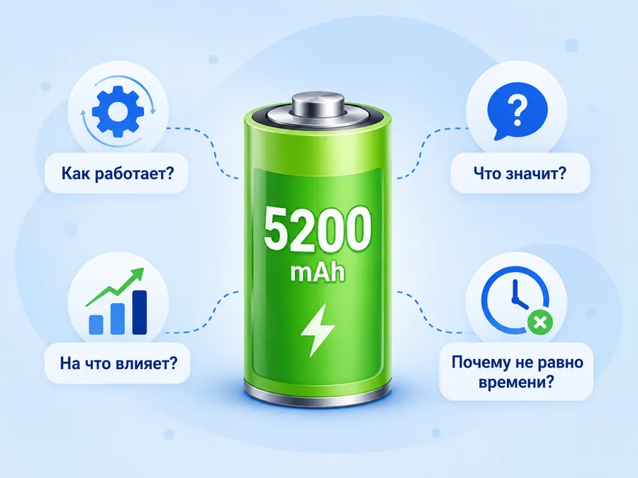 Что такое ёмкость аккумулятора и мАч